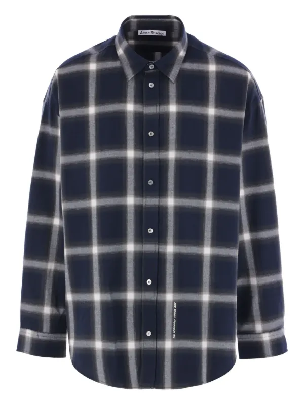 Acne Studios チェック シャツ | ブルー | FARFETCH JP
