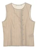 Paloma Wool striped hook-and-eye vest - Neutrals
