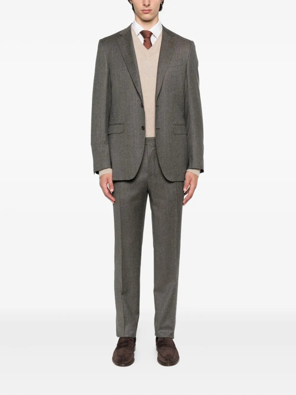 Canali herringbone wool suit | Single Breasted Suits | Image 2