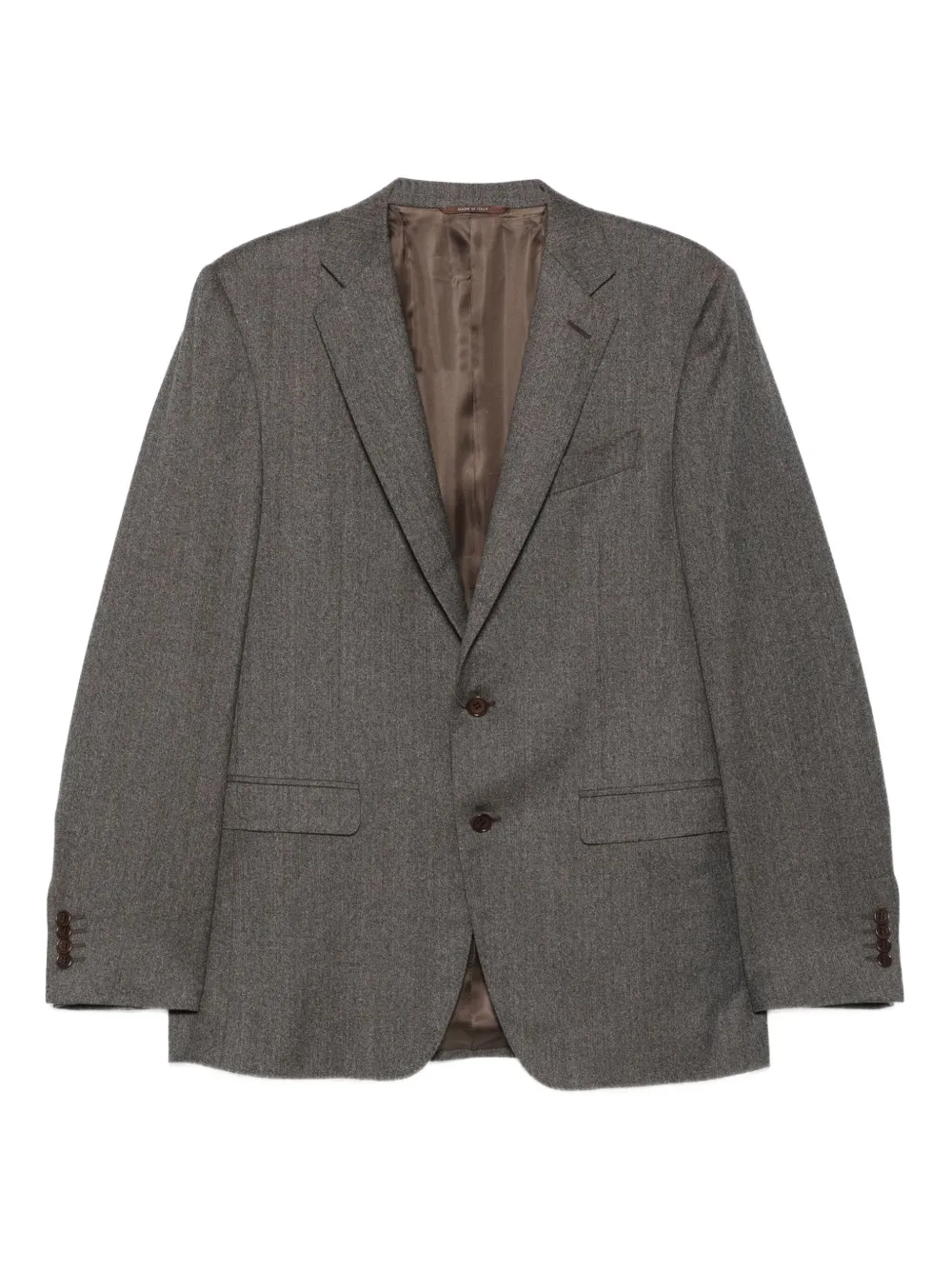 Canali herringbone wool suit | Brown | Image 1
