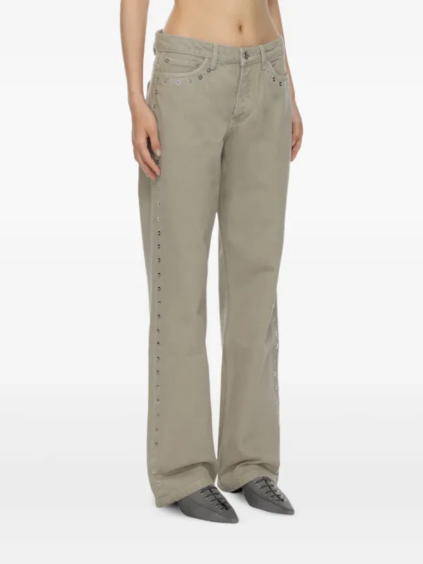 デニム・ジーパン Paloma Wool SS25 (UL4301 830) Paloma Wool stud-detailed Jeans | Grey | FARFETCH