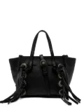 GIANNI CHIARINI Marcella fringe-embellished leather tote bag - Black