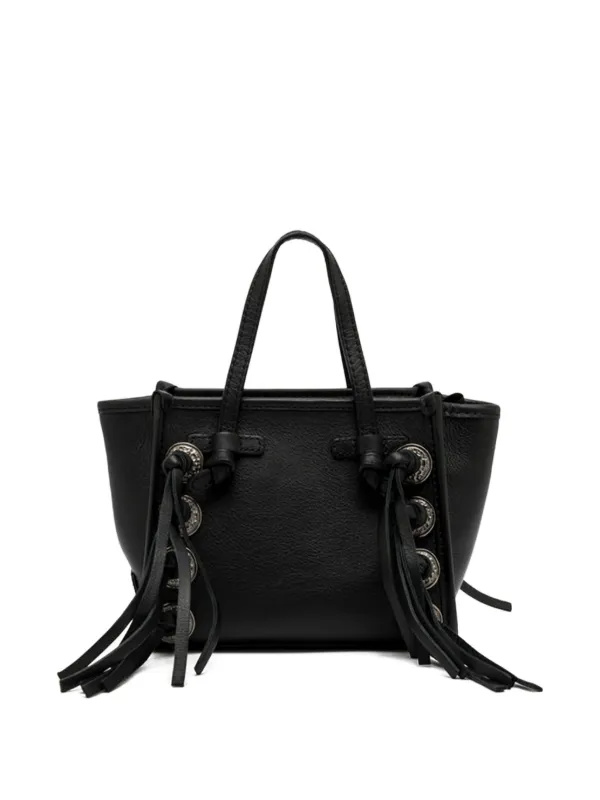 GIANNI CHIARINI Marcella フリンジ ハンドバッグ | ブラック 
