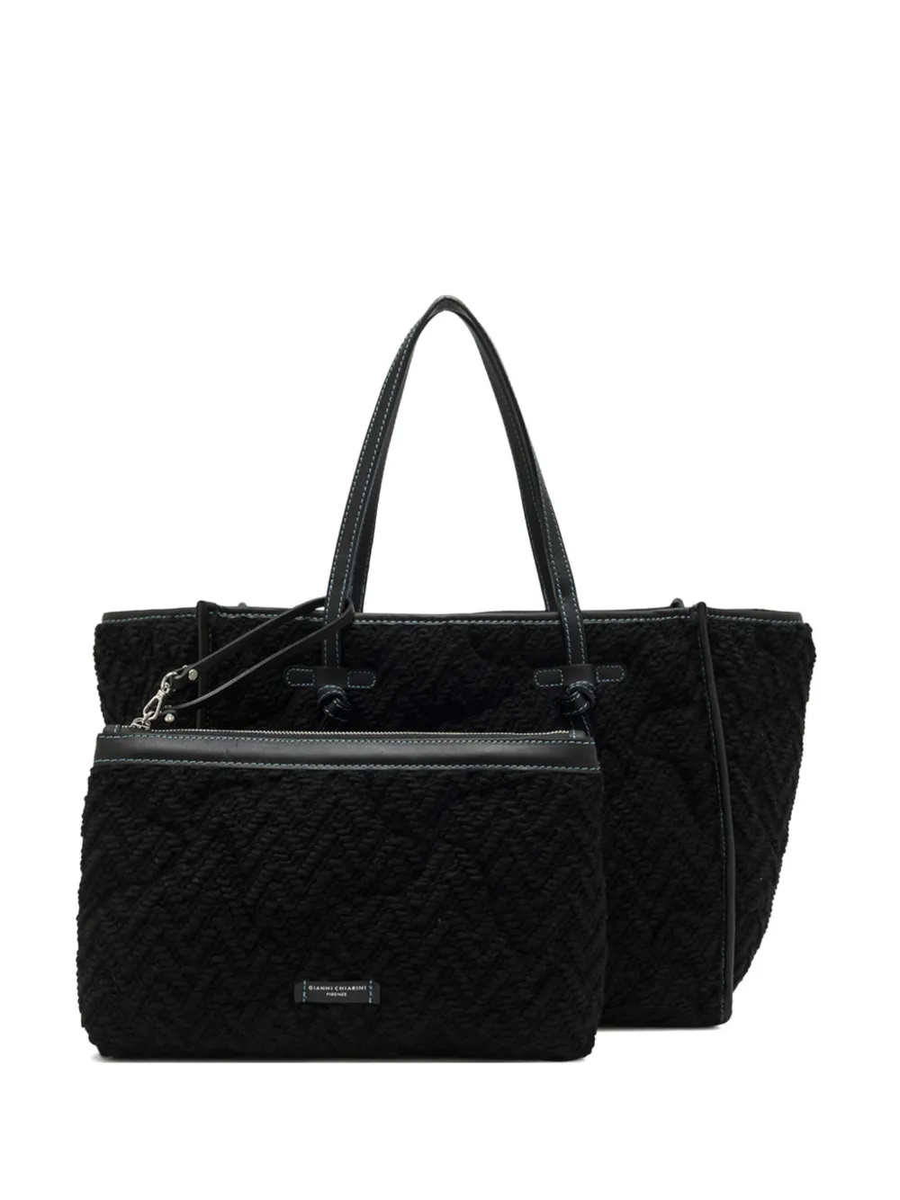 GIANNI CHIARINI Unica quilted tote bag Zwart