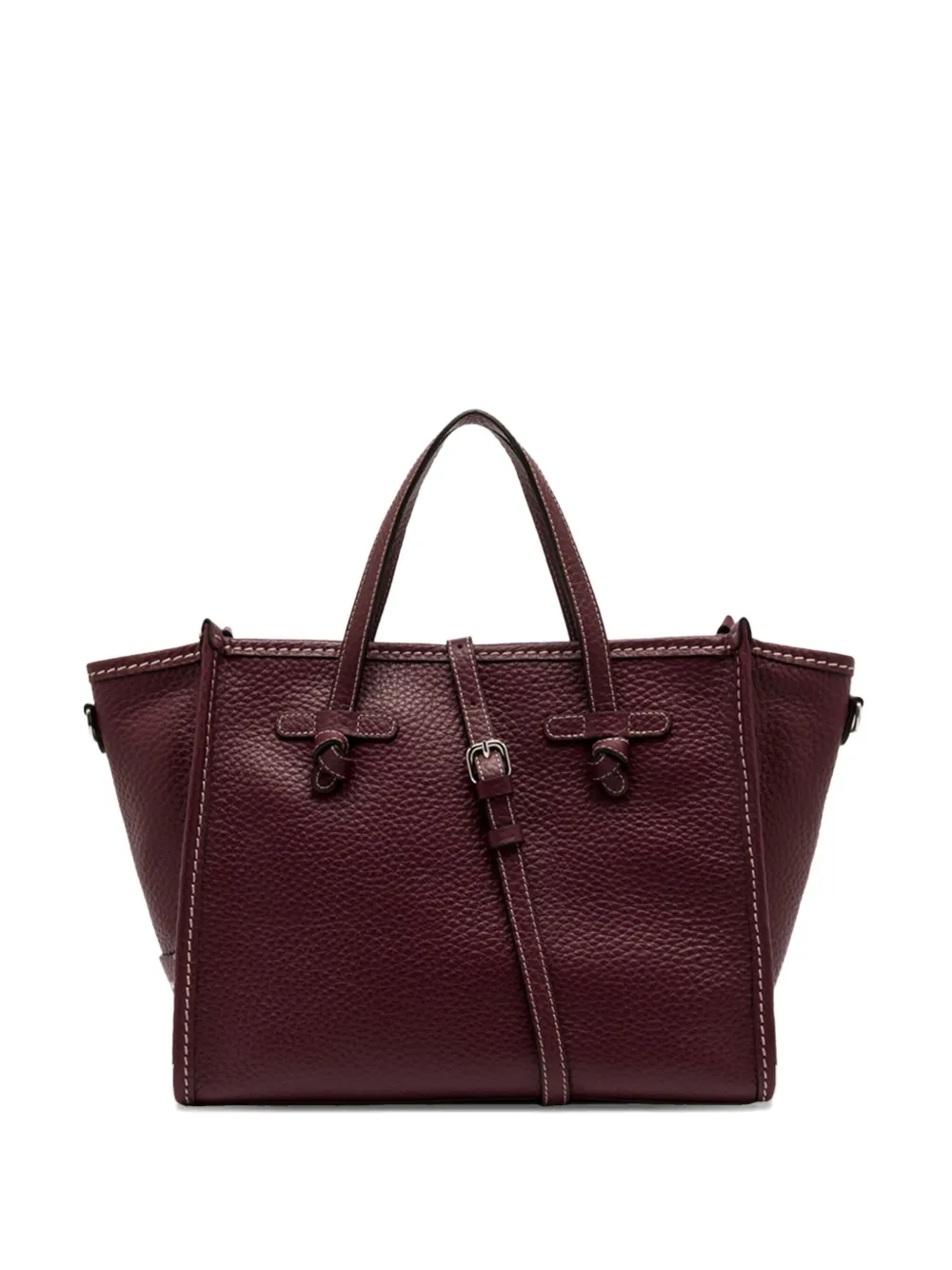 GIANNI CHIARINI Marcella knotted leather tote bag Rood