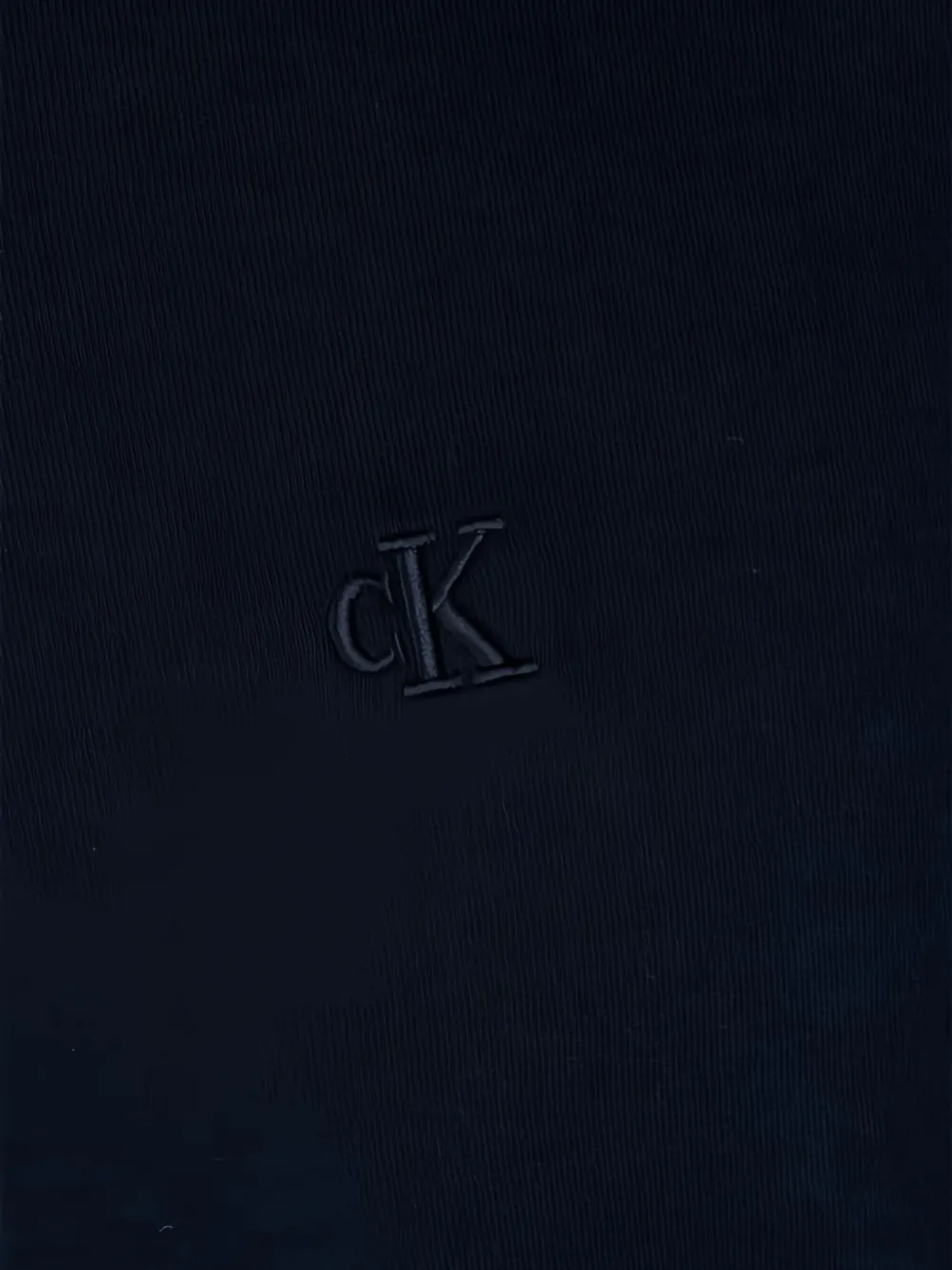 Calvin Klein Embroidered-logo T-shirt In Blue