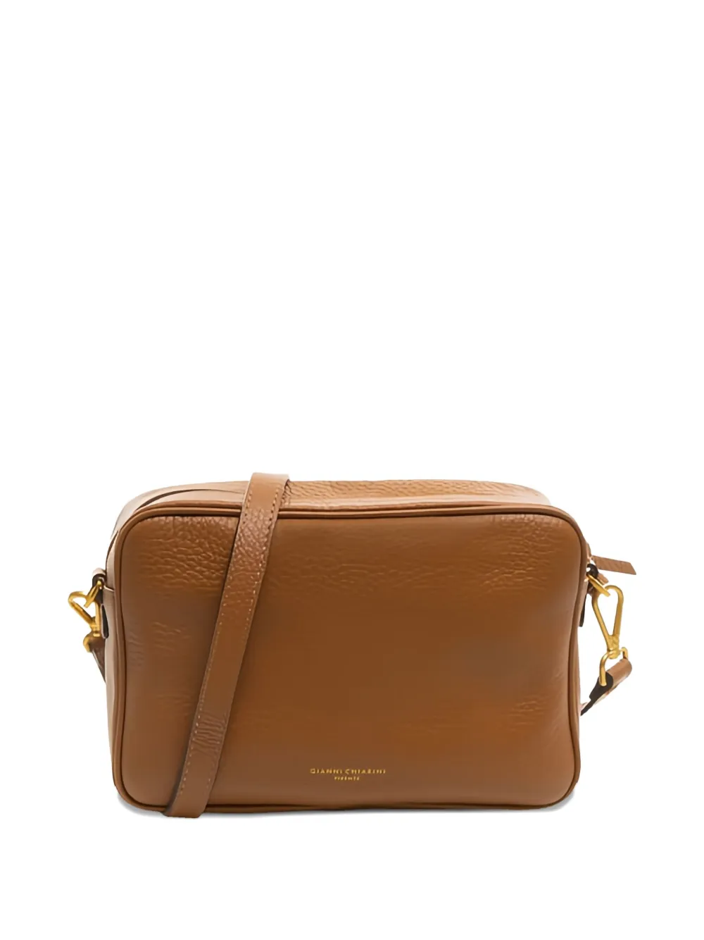 GIANNI CHIARINI Leren crossbodytas met zak Bruin