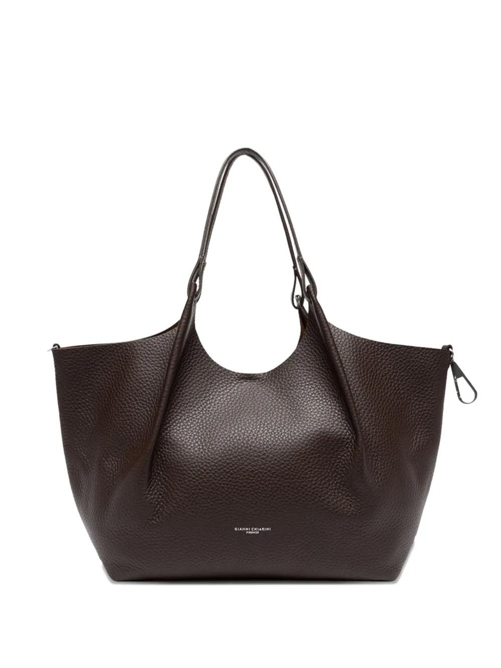 GIANNI CHIARINI Dua leren schoudertas Bruin