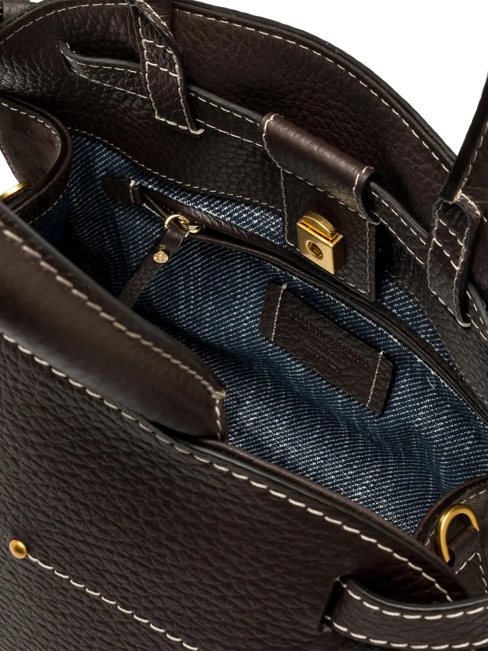 GIANNI CHIARINI Farah maxi-grain leather tote bag Bruin