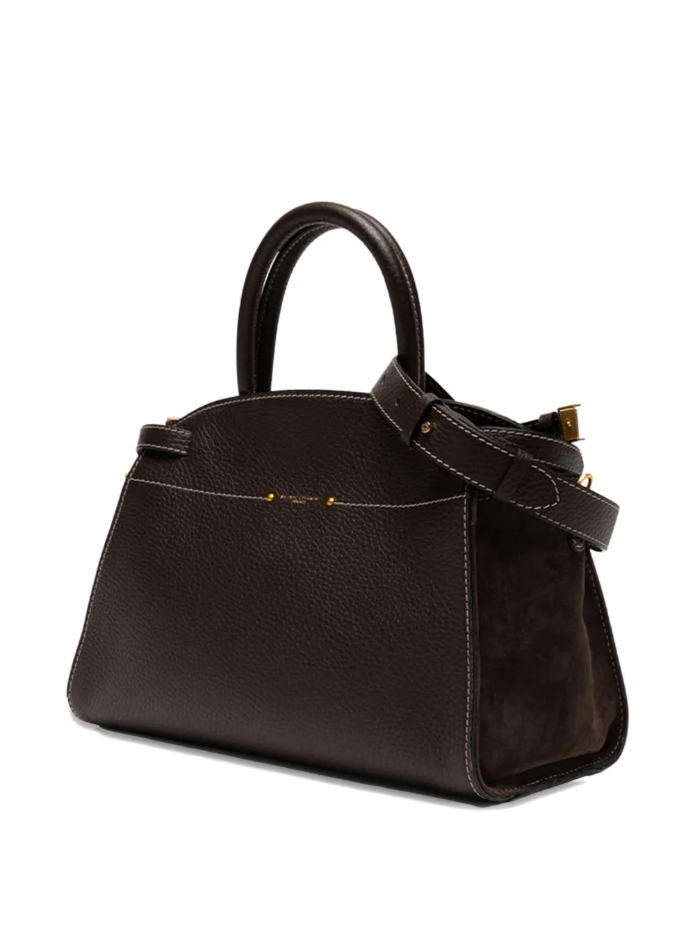 GIANNI CHIARINI Farah maxi-grain leather tote bag Bruin