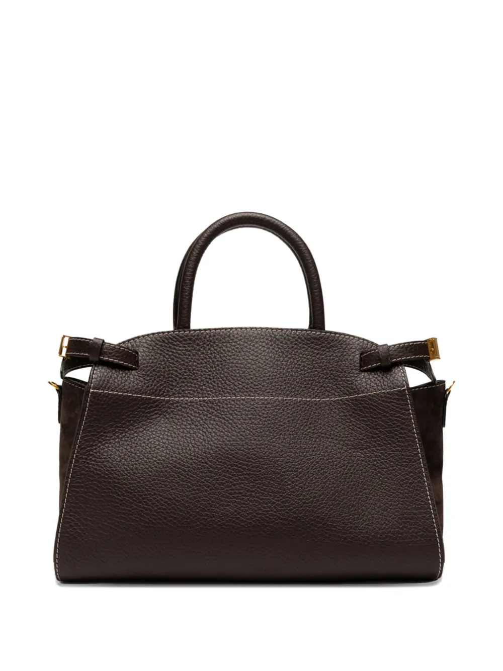 GIANNI CHIARINI Farah maxi-grain leather tote bag Bruin
