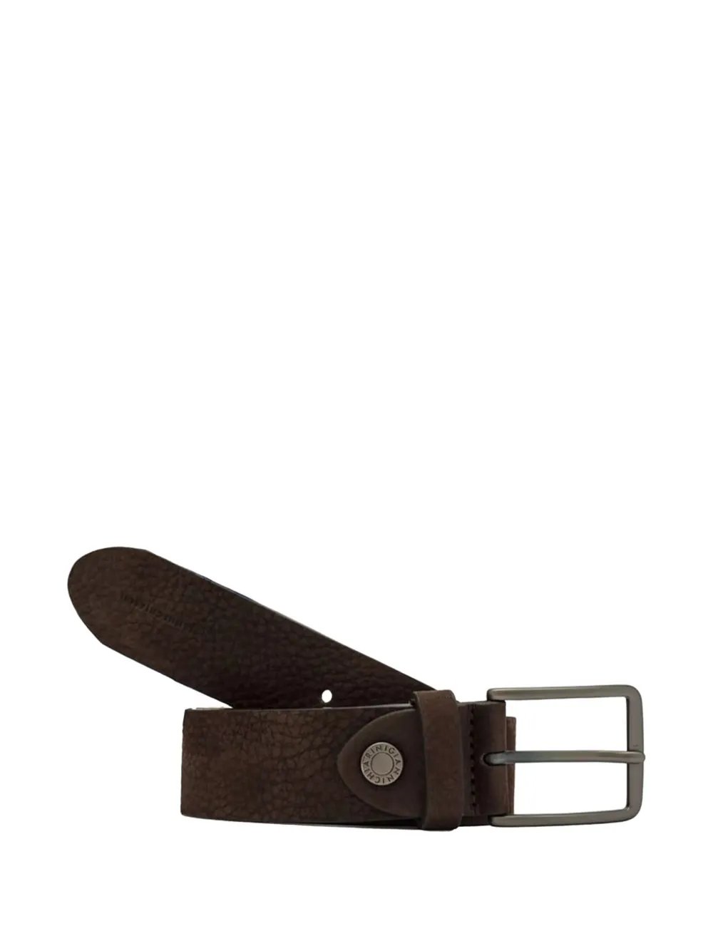 GIANNI CHIARINI nubuck leather buckle belt Bruin