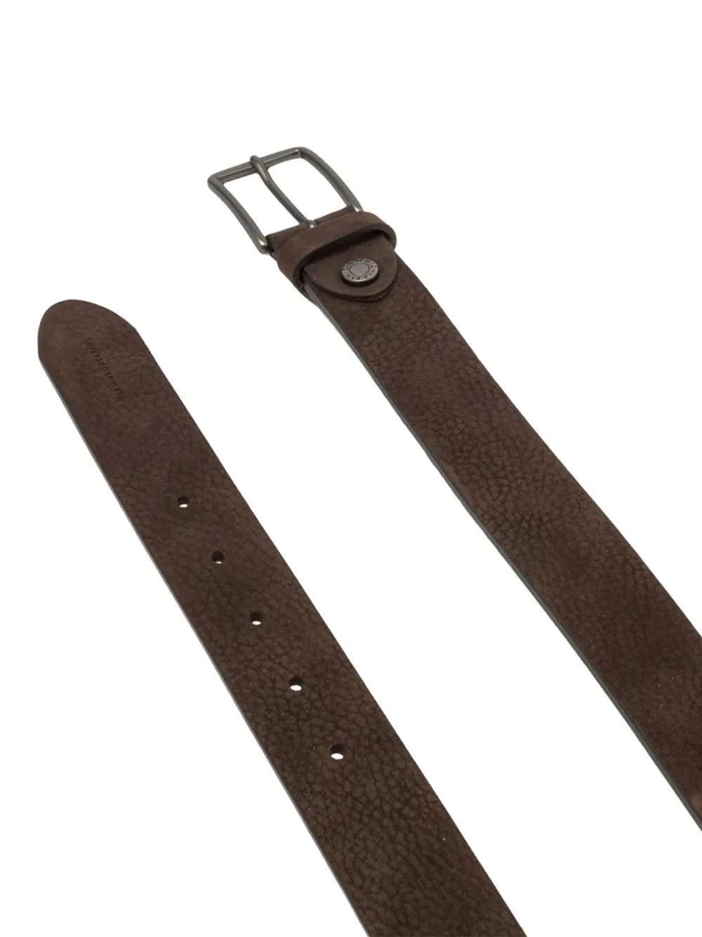 GIANNI CHIARINI nubuck leather buckle belt Bruin