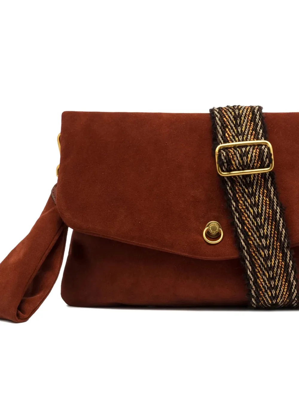 GIANNI CHIARINI Suède clutch - Bruin