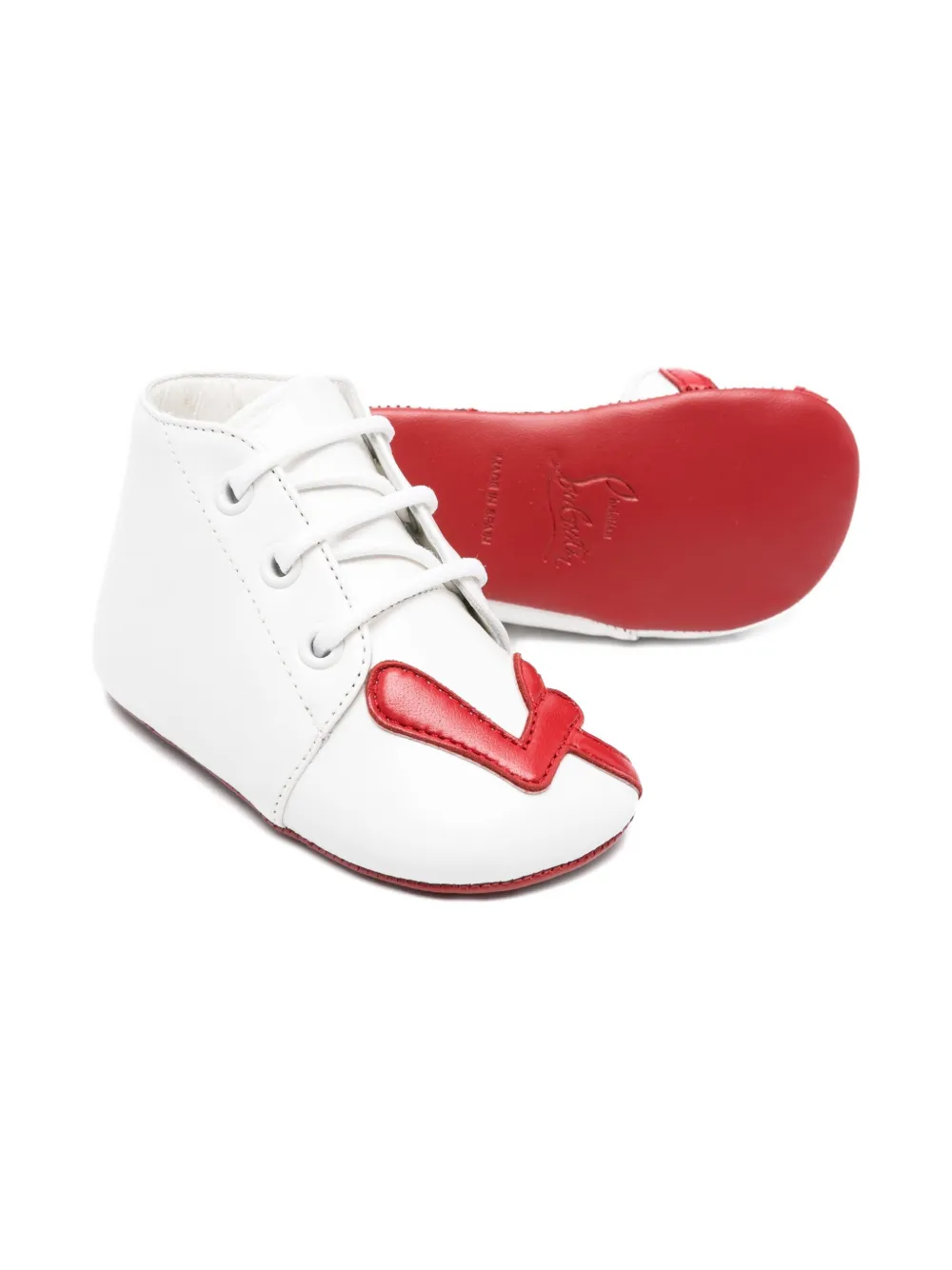 Christian Louboutin Kids heart-detail lace-up sneakers | Image 2