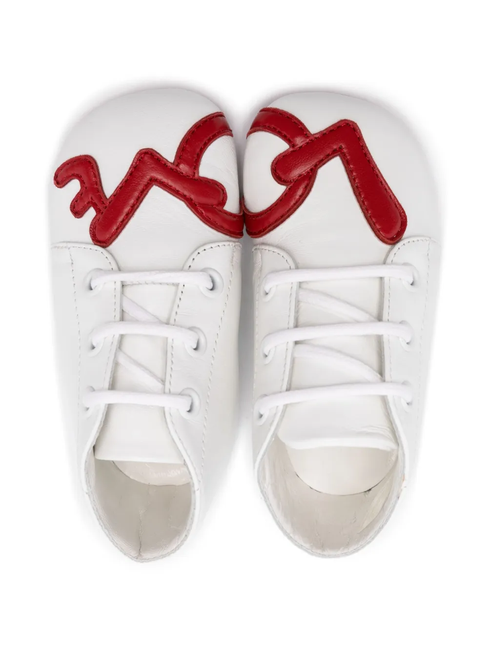 Christian Louboutin Kids heart-detail lace-up sneakers White
