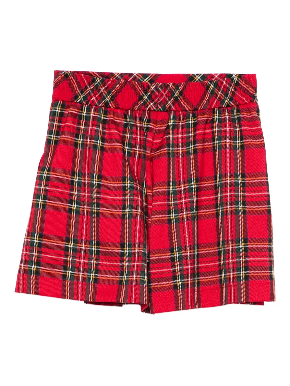 Monnalisa Geruite geplooide shorts Rood
