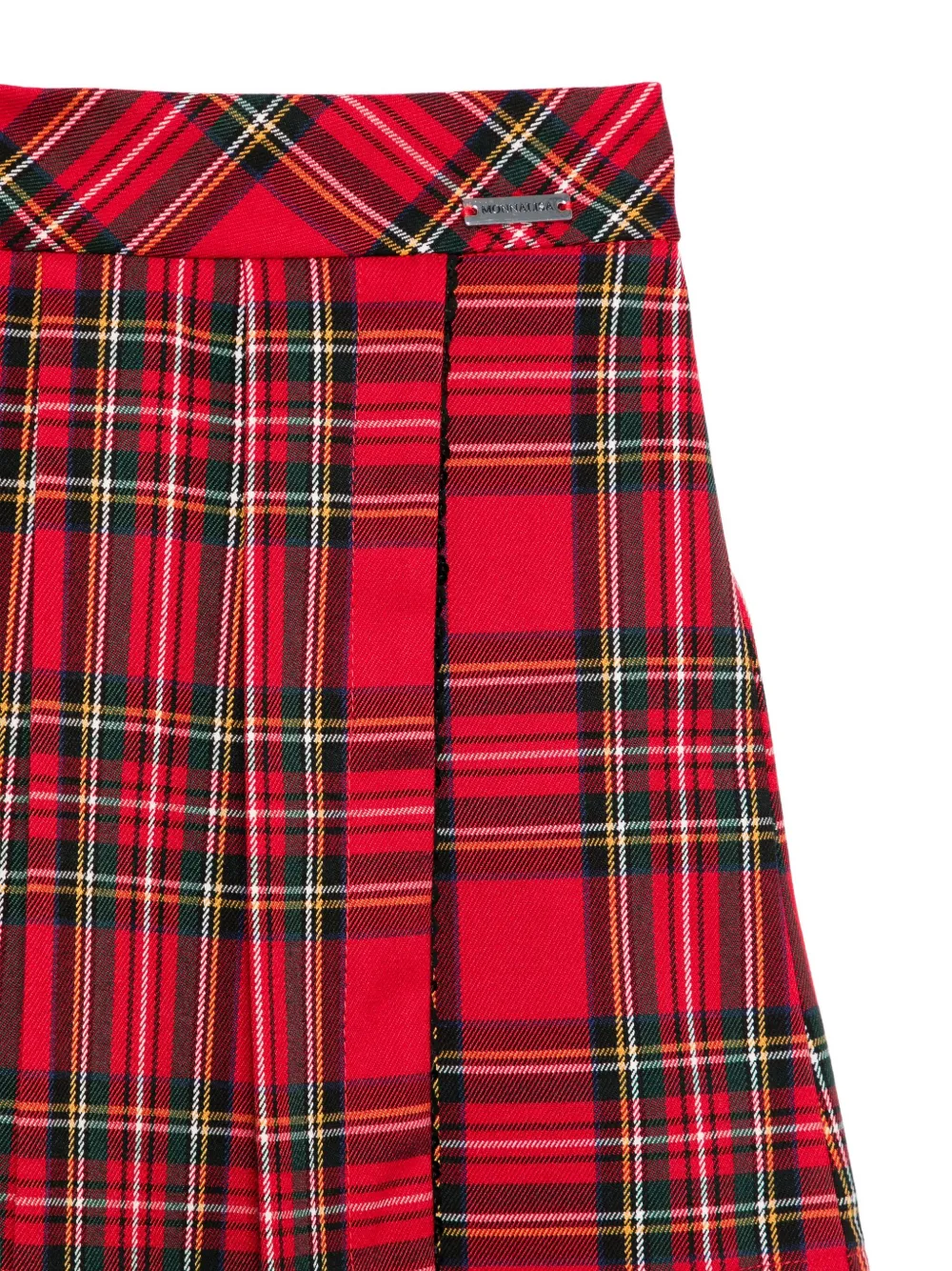Monnalisa Geruite geplooide shorts Rood