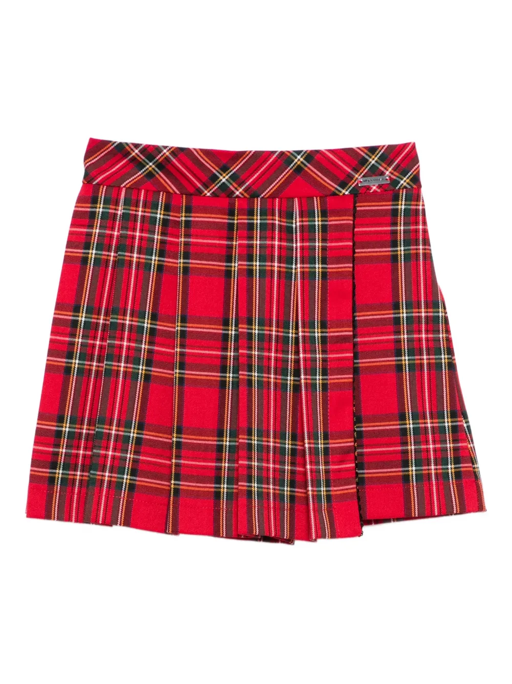 Monnalisa pleated plaid shorts Rood