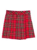Monnalisa pleated plaid shorts - Red