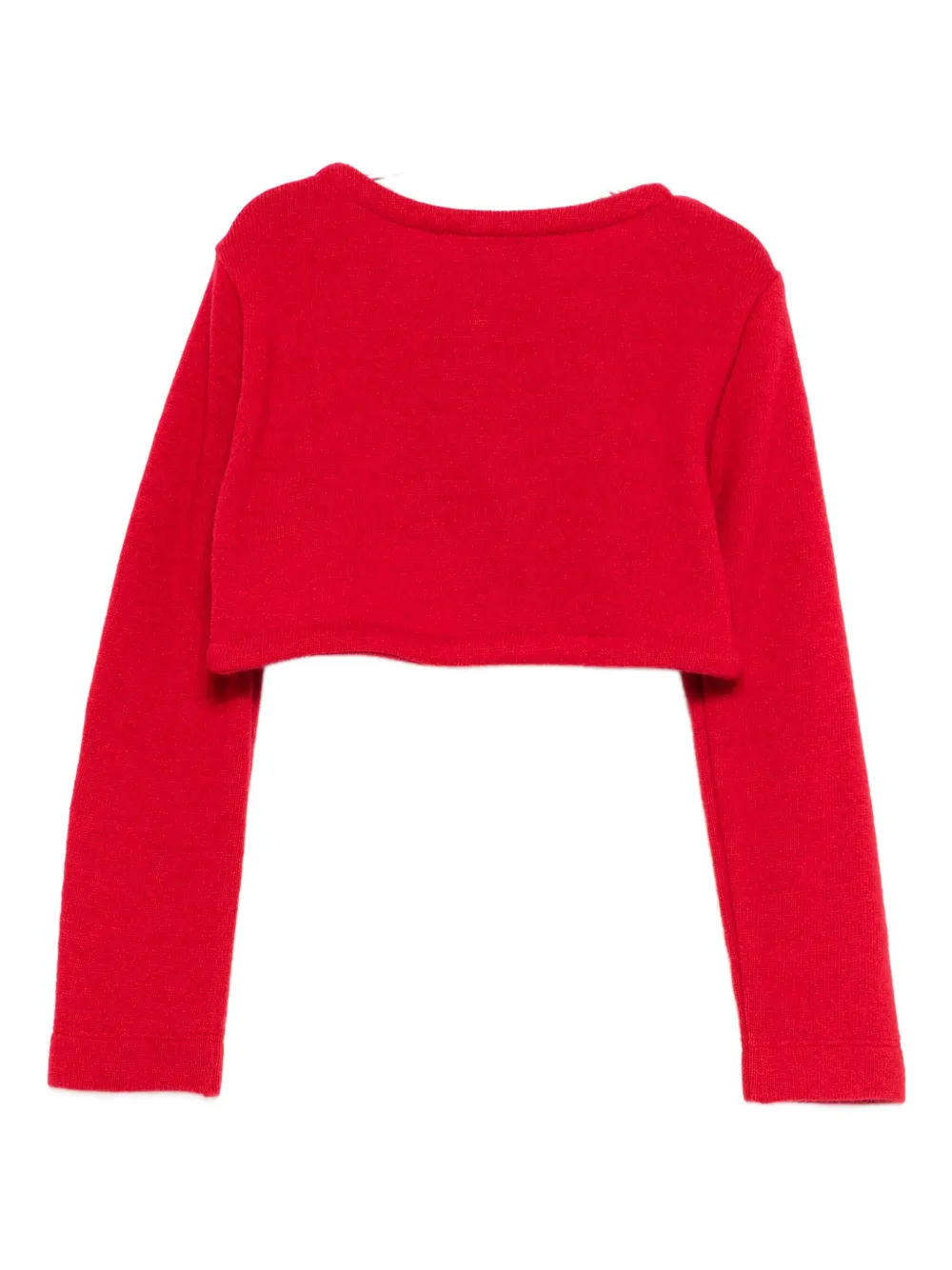Monnalisa heart-embellished bolero cardigan Rood