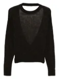 Haikure open-back knitwear - Black