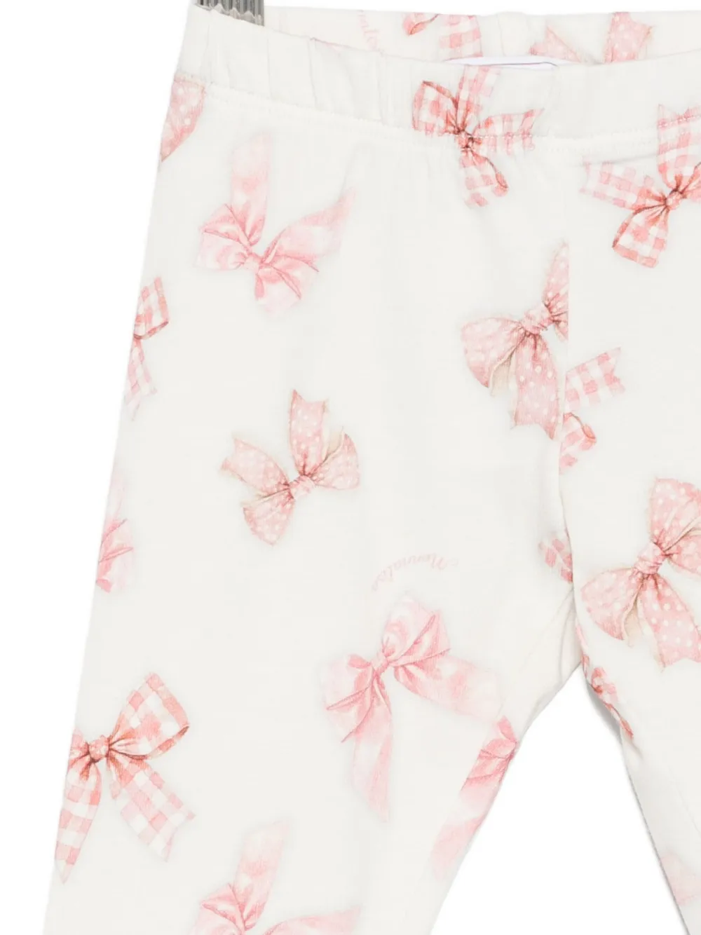 Monnalisa bow-print leggings Beige