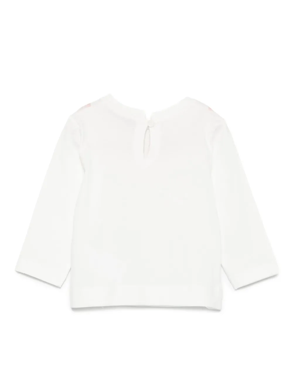 Monnalisa Top met gingham ruit - Wit