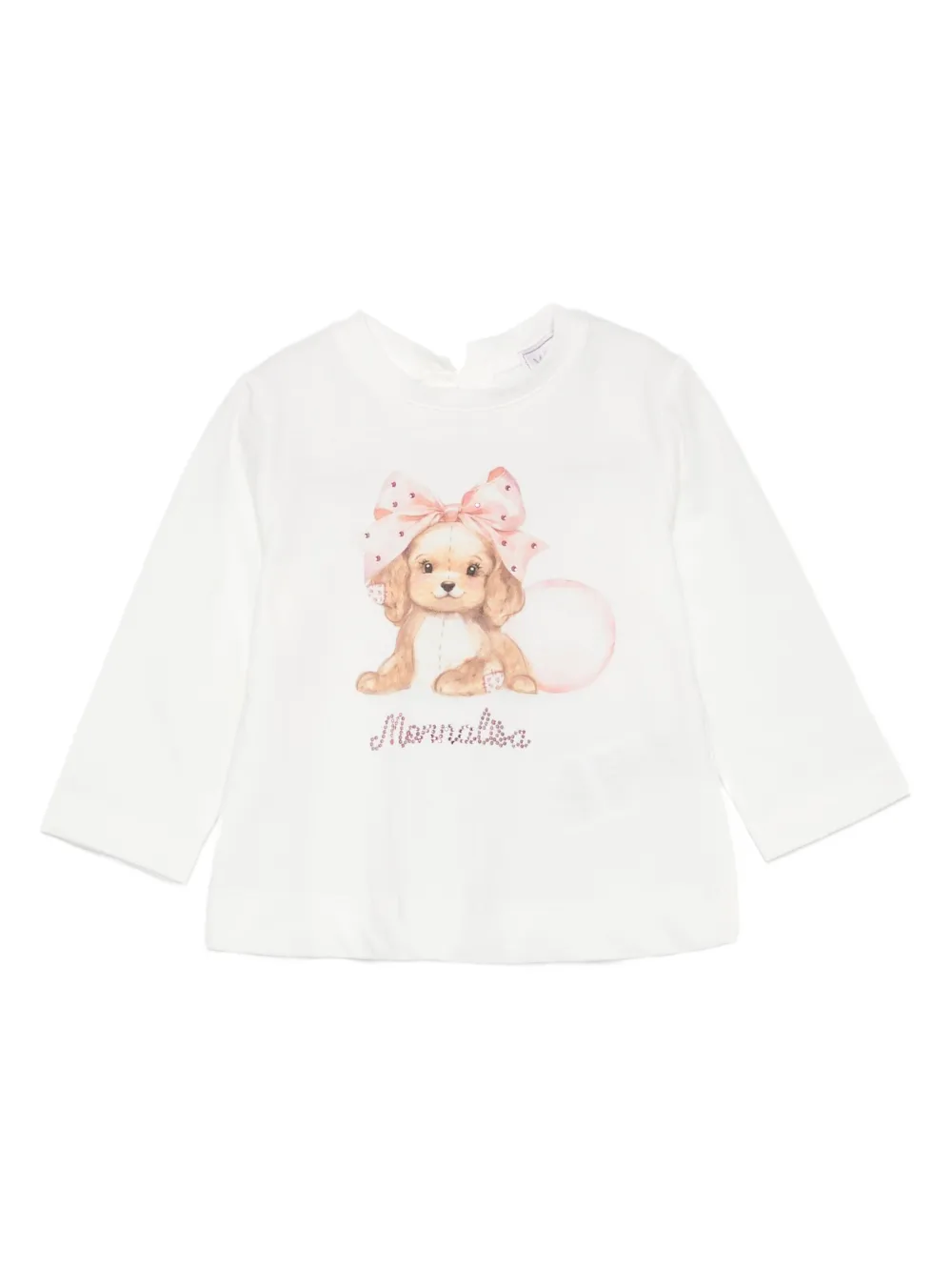 Monnalisa puppy-bow top Wit