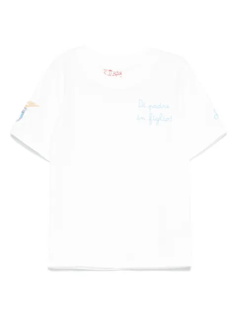 MC2 Saint Barth Kids Camiseta de algodão com detalhe bordado