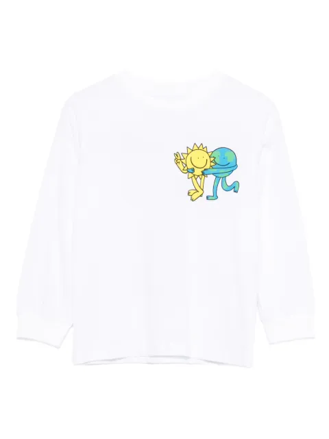 Stella McCartney Kids Langarmshirt mit Sun Earth-Print