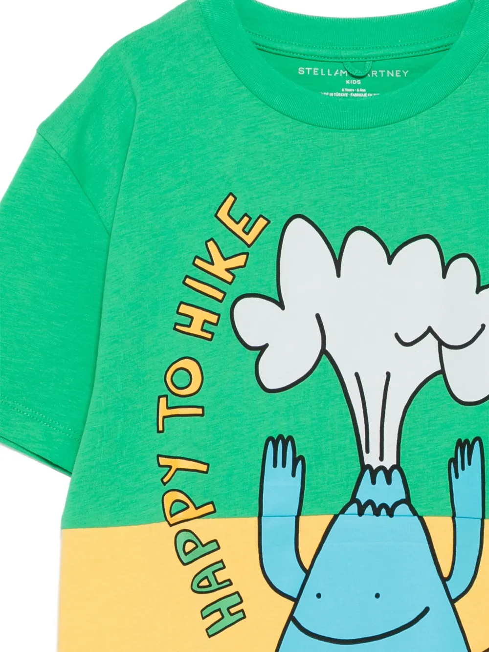 Stella McCartney Kids volcano-print t-shirt Groen