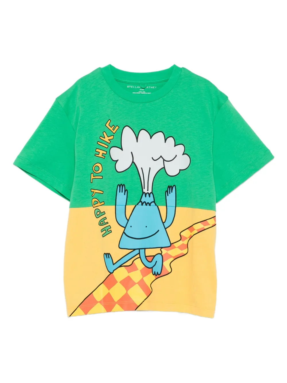 Stella McCartney Kids volcano-print t-shirt Groen