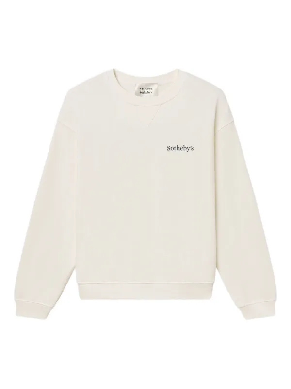 Frame X Sotheby's Graphic Sweatshirt in Neutrals
