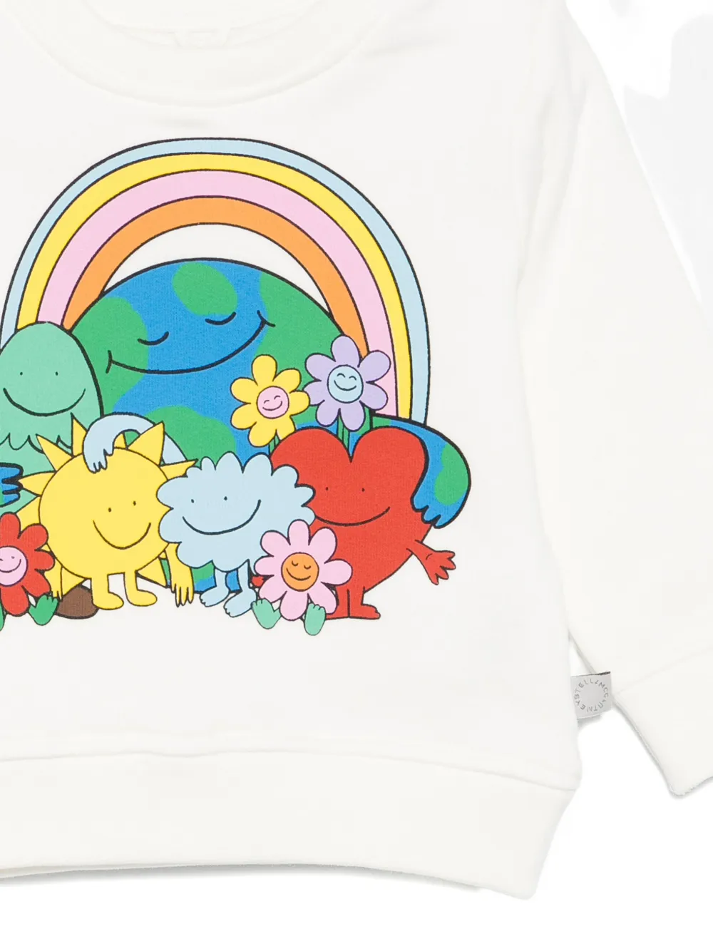 Stella McCartney Kids Sweater met regenboogprint Wit