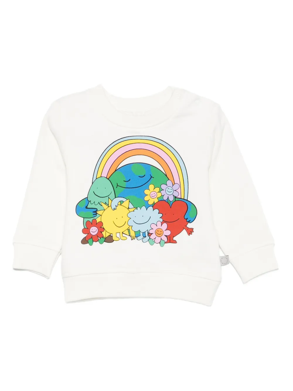 Stella McCartney Kids rainbow-print sweatshirt Wit