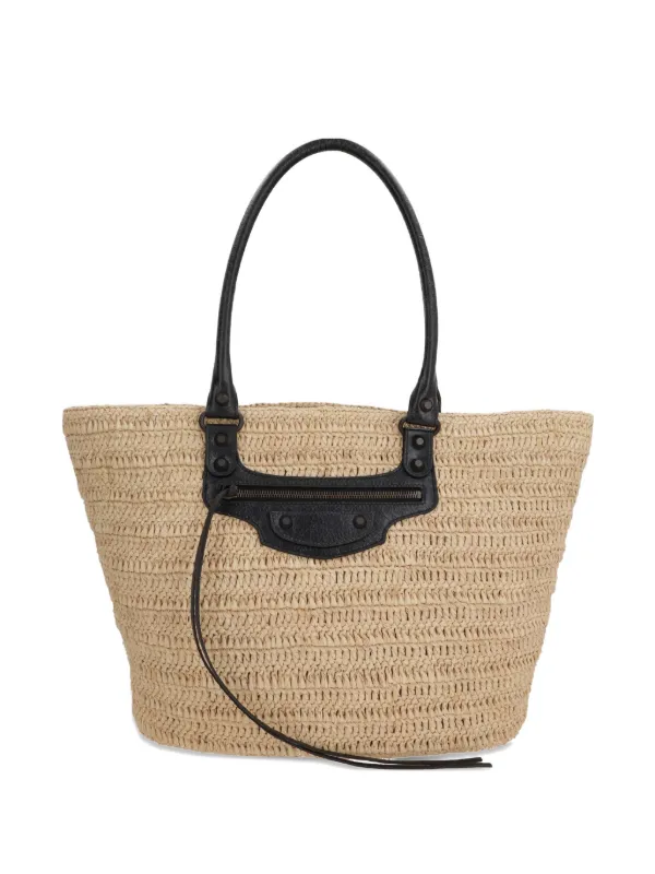 ハンドバッグ Balenciaga Le City Medium Basket Bag In Raffia 30897138_59738683_600.jpg