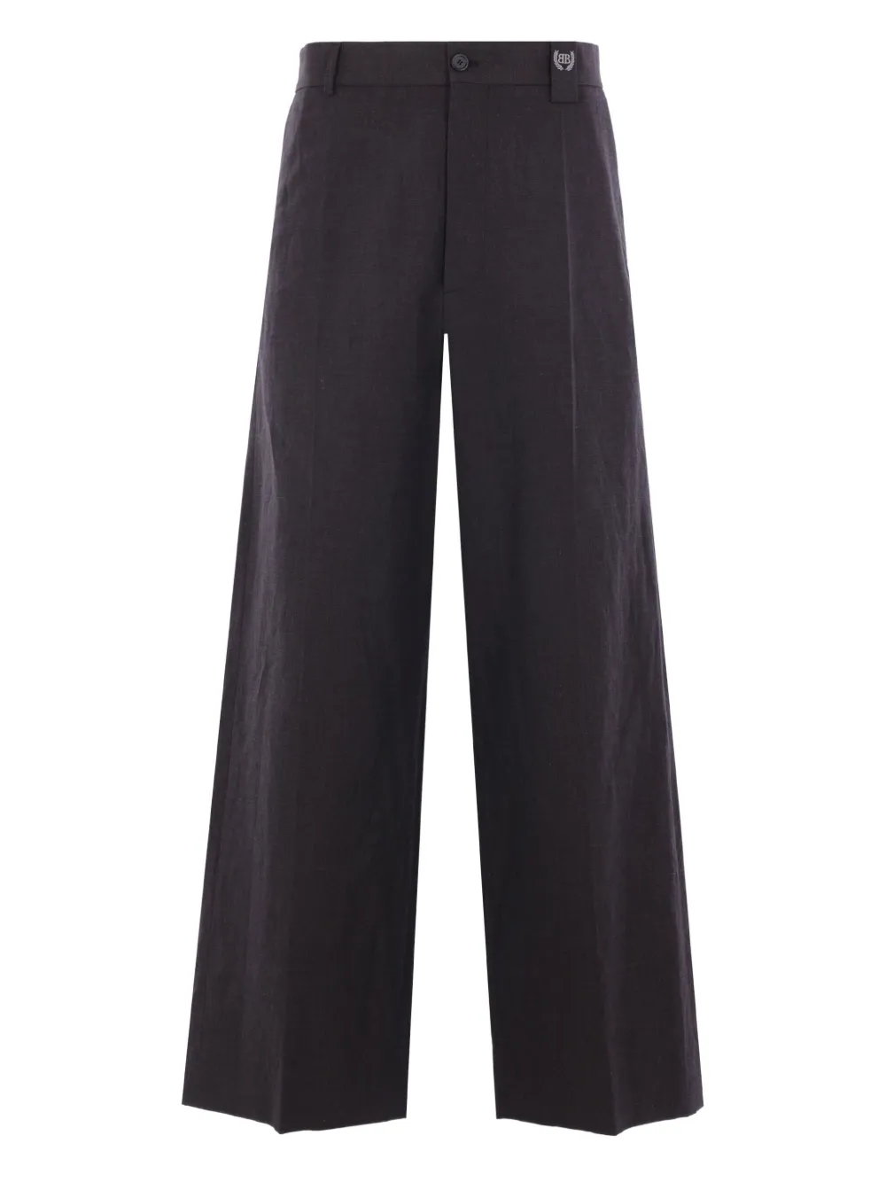 Balenciaga logo-embroidered trousers Zwart
