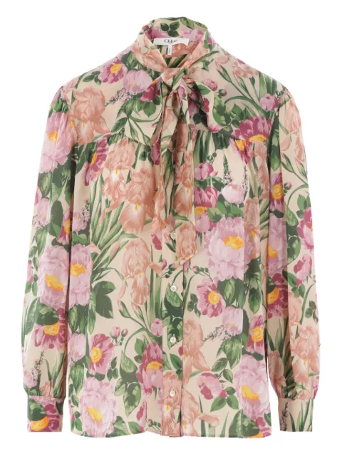 Chloé lavallière silk blouse