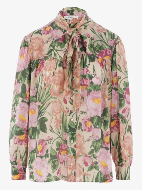 Chloé lavallière silk blouse