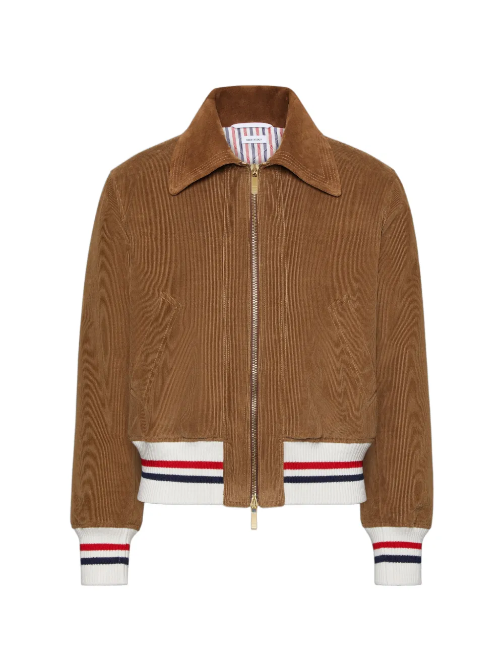 Thom Browne corduroy ribbed-trim jacket