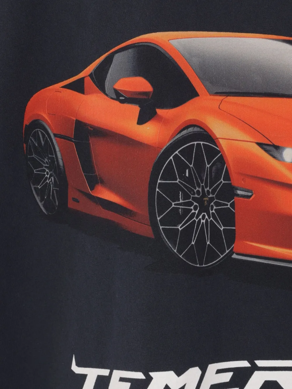 Balenciaga Lamborghini-print crew-neck T-shirt Zwart