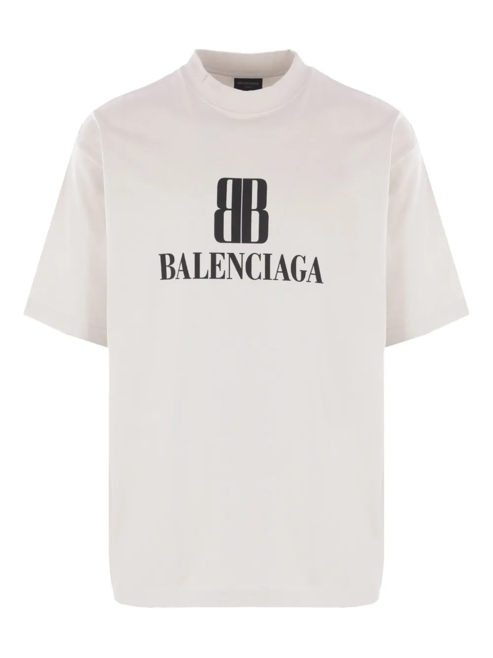 Balenciaga Katoenen T-shirt met BB-logo Wit
