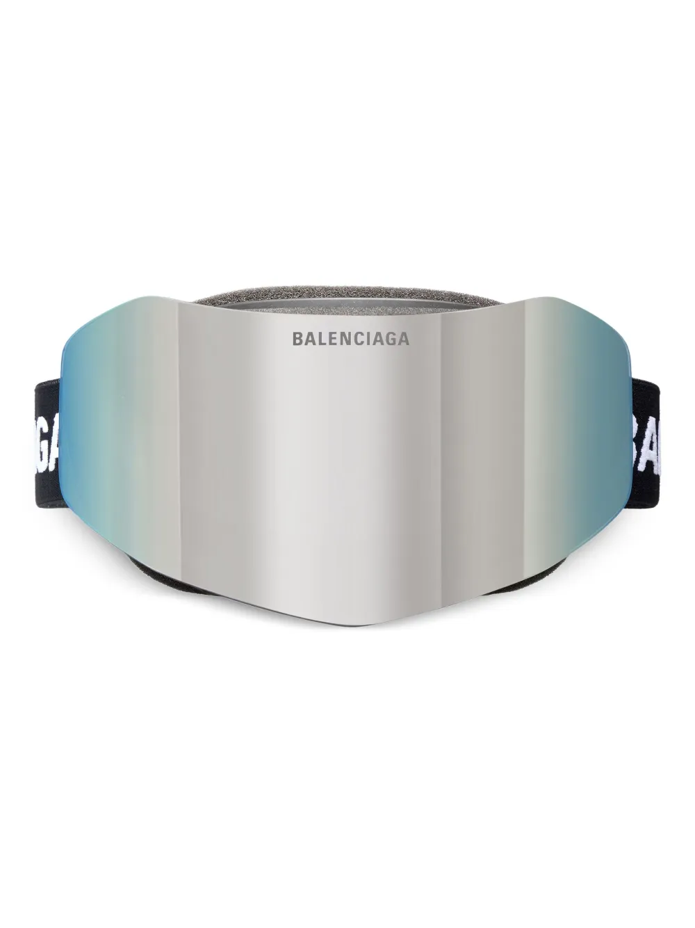 Balenciaga Geometrisch ski-masker met spiegelende lens Zwart