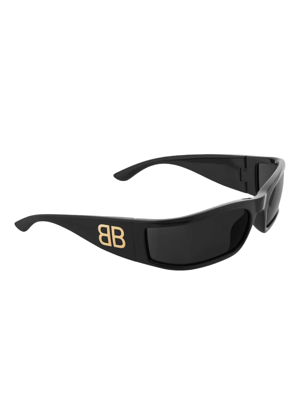 Balenciaga Eyewear Zonnebril met rechthoekig montuur en logo - Zwart