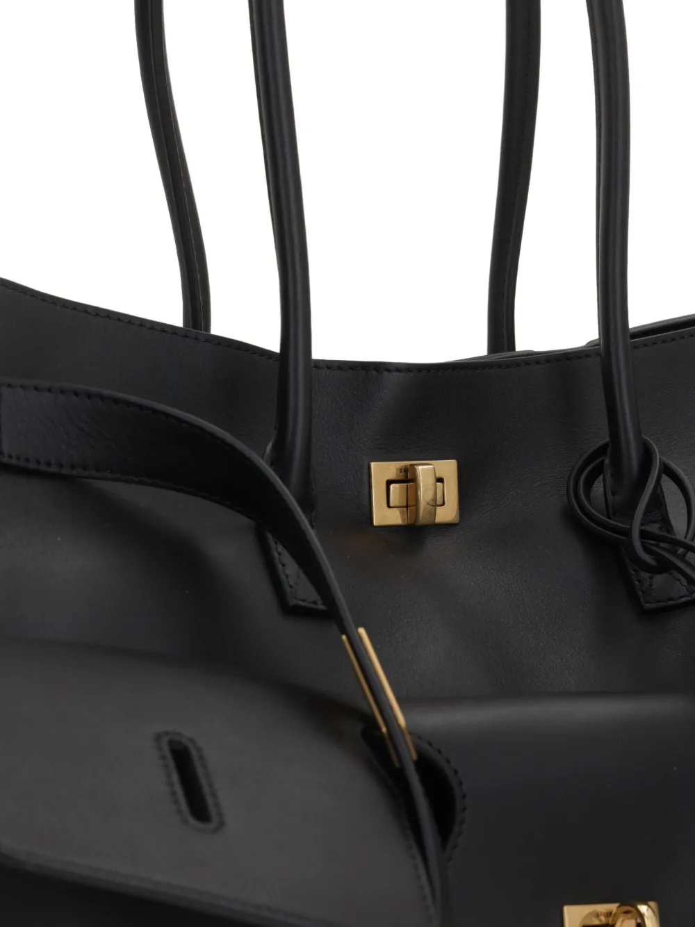 Balenciaga medium Bel Air leather shoulder bag Zwart