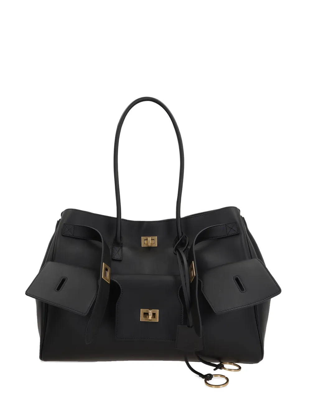 Balenciaga medium Bel Air leather shoulder bag Zwart