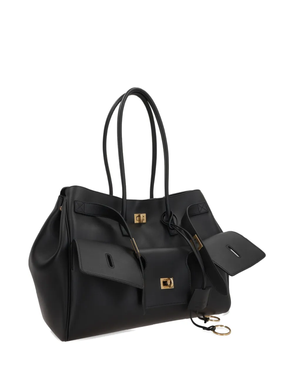 Balenciaga medium Bel Air leather shoulder bag Zwart