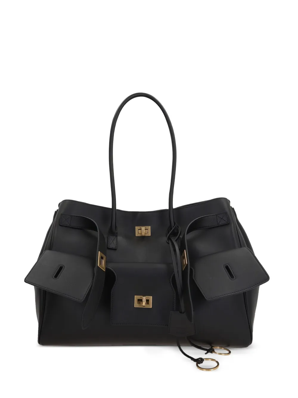 Balenciaga medium Bel Air leather shoulder bag Zwart