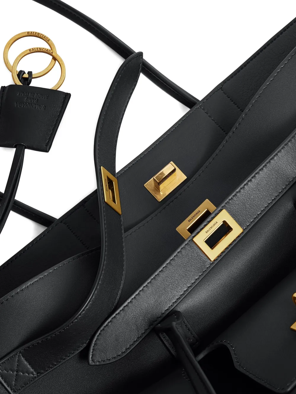 Balenciaga Medium Bel Air leren schoudertas Zwart